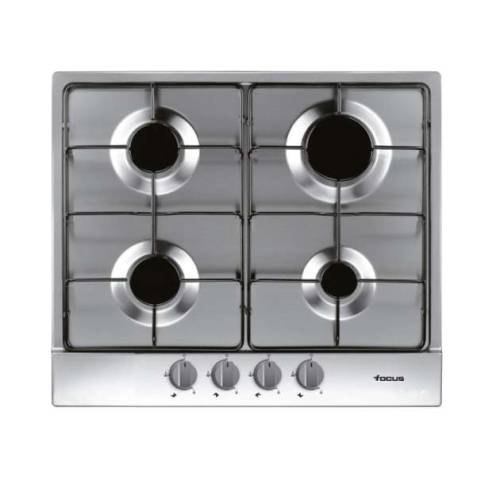 PLAQUE 4F GAZ 60CM INOX FOCUS F401X