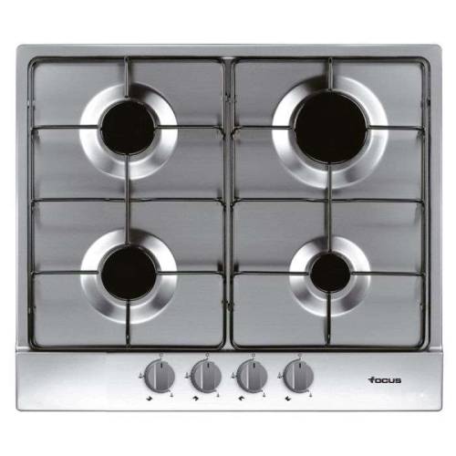 PLAQUE 4F GAZ 60CM INOX FOCUS F401X