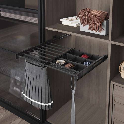 PORTE PANTALONS CRAVATES ET RANGEMENTS PLASTIC 80CM