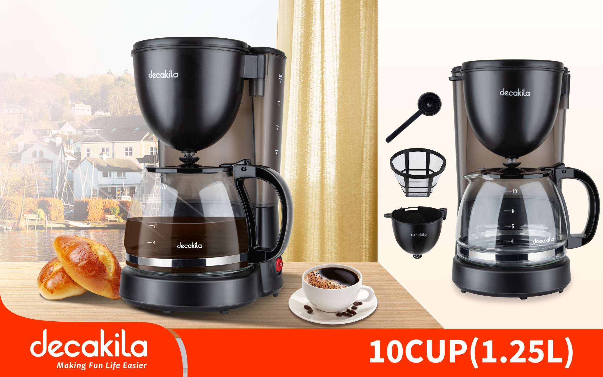 Machine à café DECAKILA 1,25L KECF001B