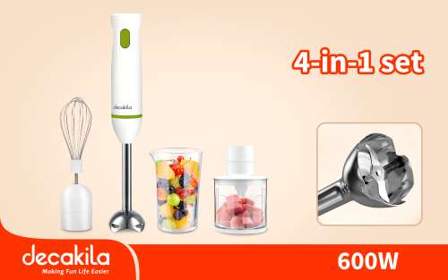 Mixeur Plongeant 4EN1 DECAKILA KEJB038W 600W - Blanc