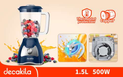 Blender DECAKILA KEJB043L 1.5 Litres 500W - Bleu