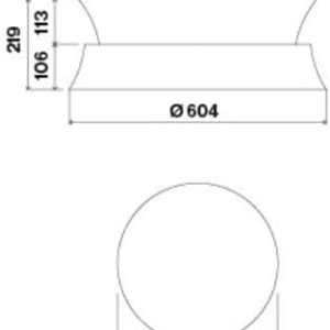 Falmec Hotte îlot Dama IS 60 cm