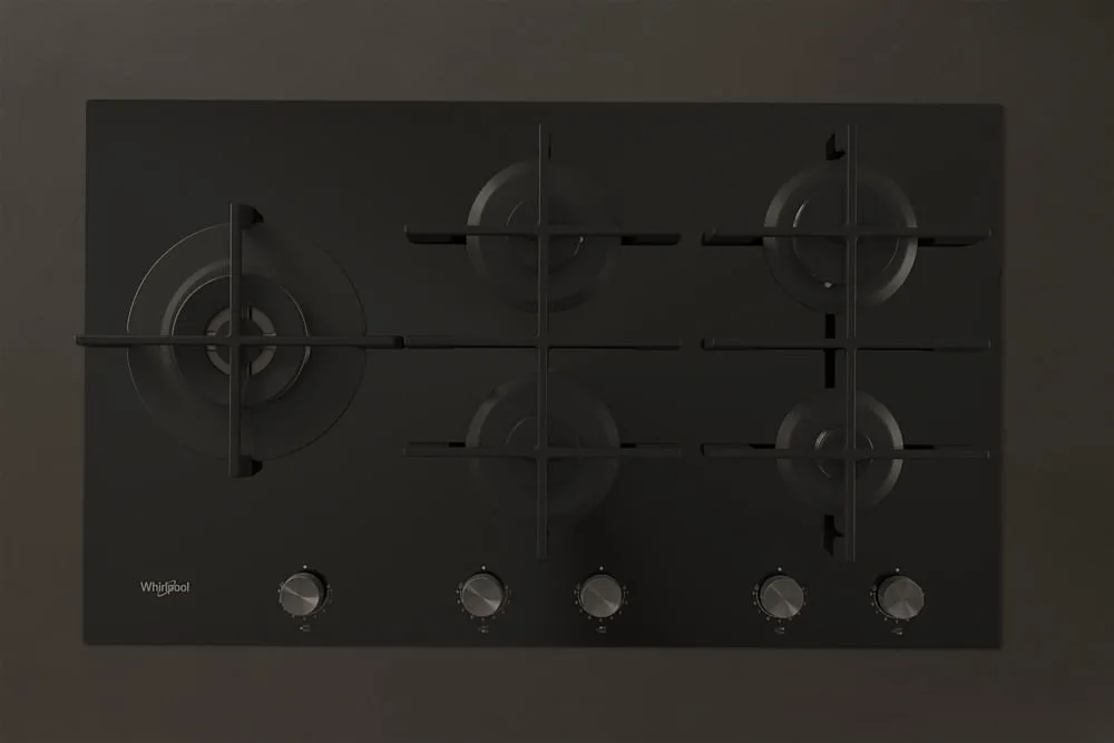 Whirlpool Plaque de cuisson gaz 5 feux 6ème SENS GOWL 928/NB
