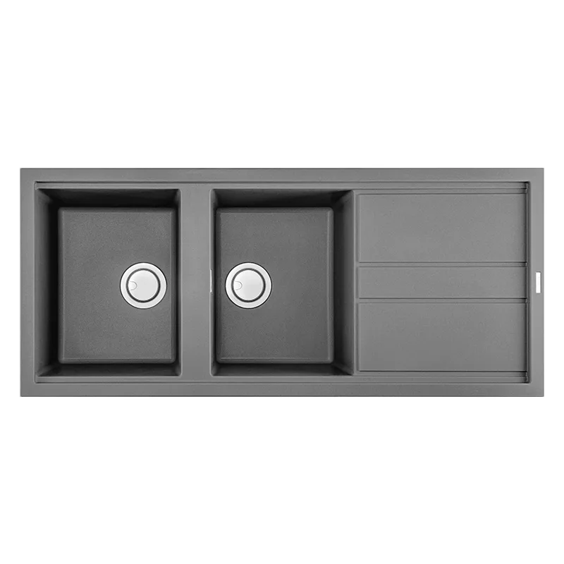 Évier Focus SMART116G Granitek 116 cm 2 bacs Gris Titanium