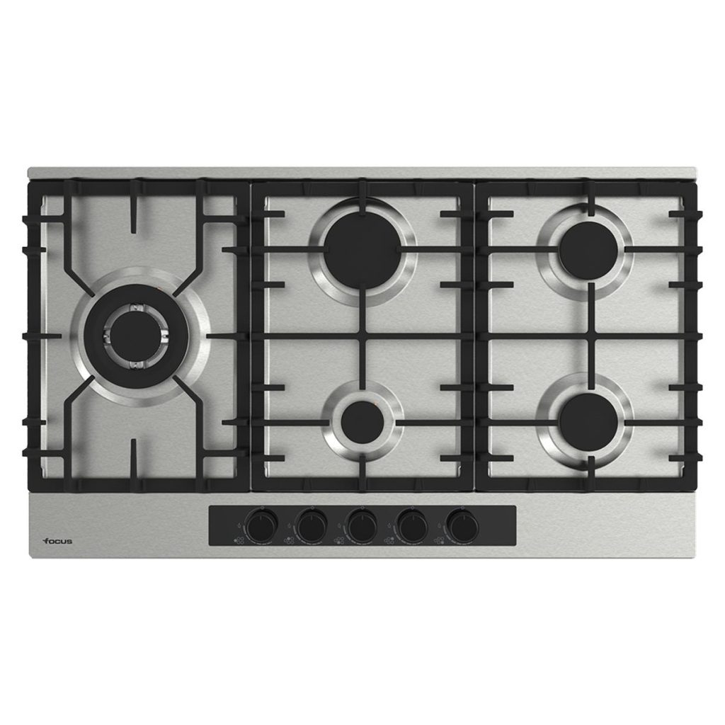 Plaque de cuisson Focus F.414X gaz 5 feux 90 cm inox