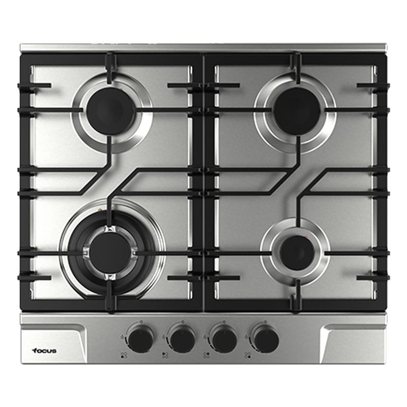 Plaque de cuisson Focus SMILE.60 gaz 4 feux 60 cm inox