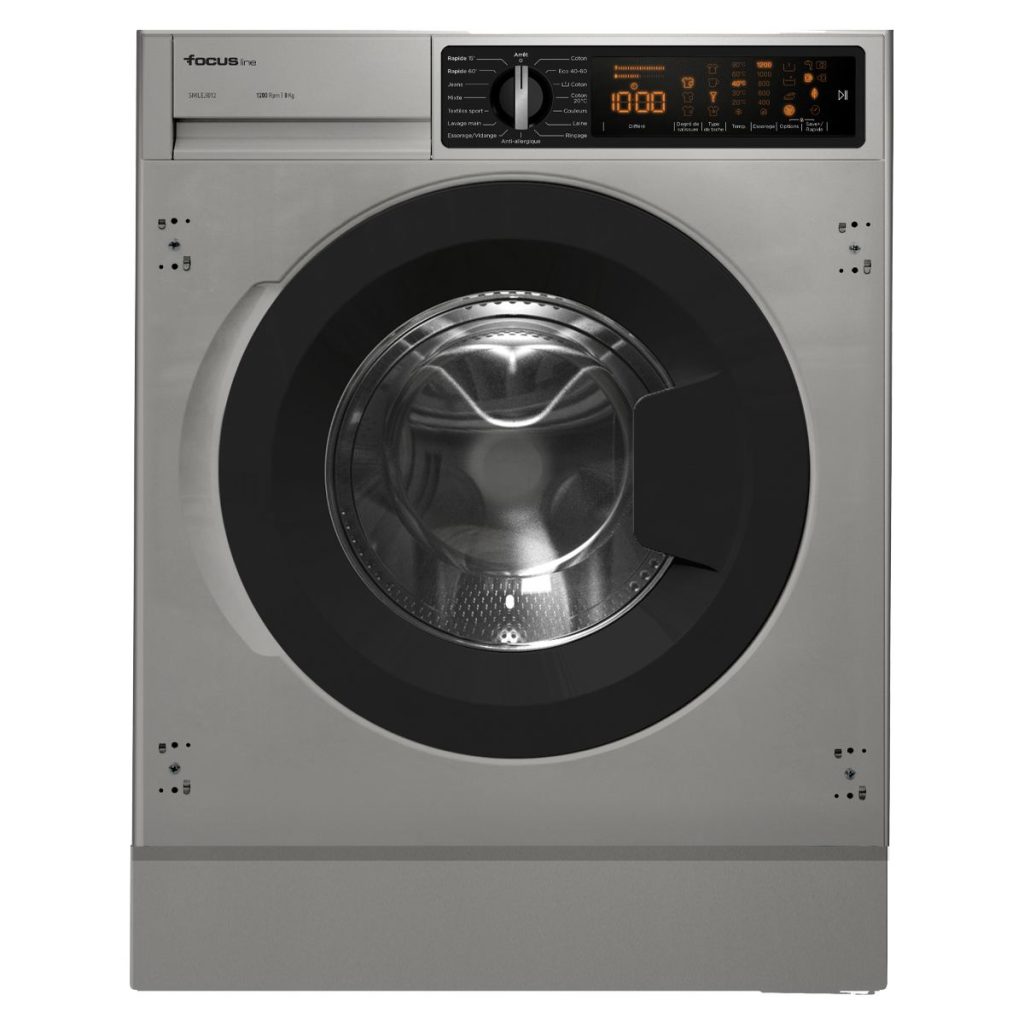 Lave-linge Focus SMILE.8012 8 kg 1200 tours/min tout intégrable inox
