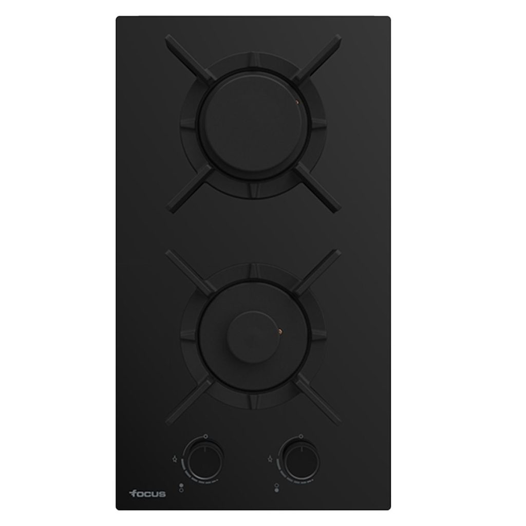 Plaque de cuisson Focus SOFT.32 gaz 2 feux 30 cm verre noir
