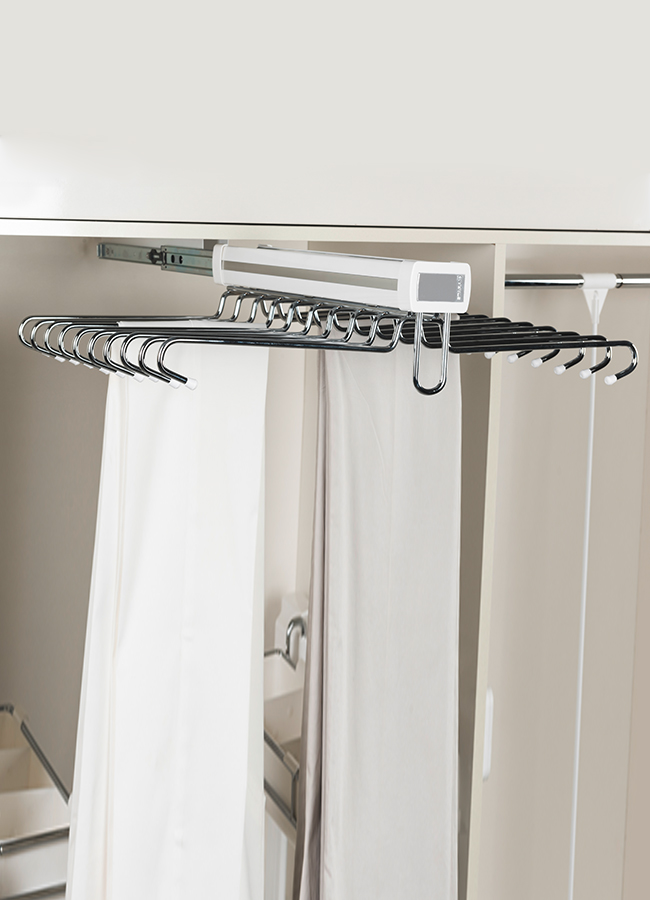 Porte-pantalons aluminium 45cm Starax S-6202