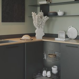 Corbeille demi-lune d’angle SIGE – 40 / 45 cm