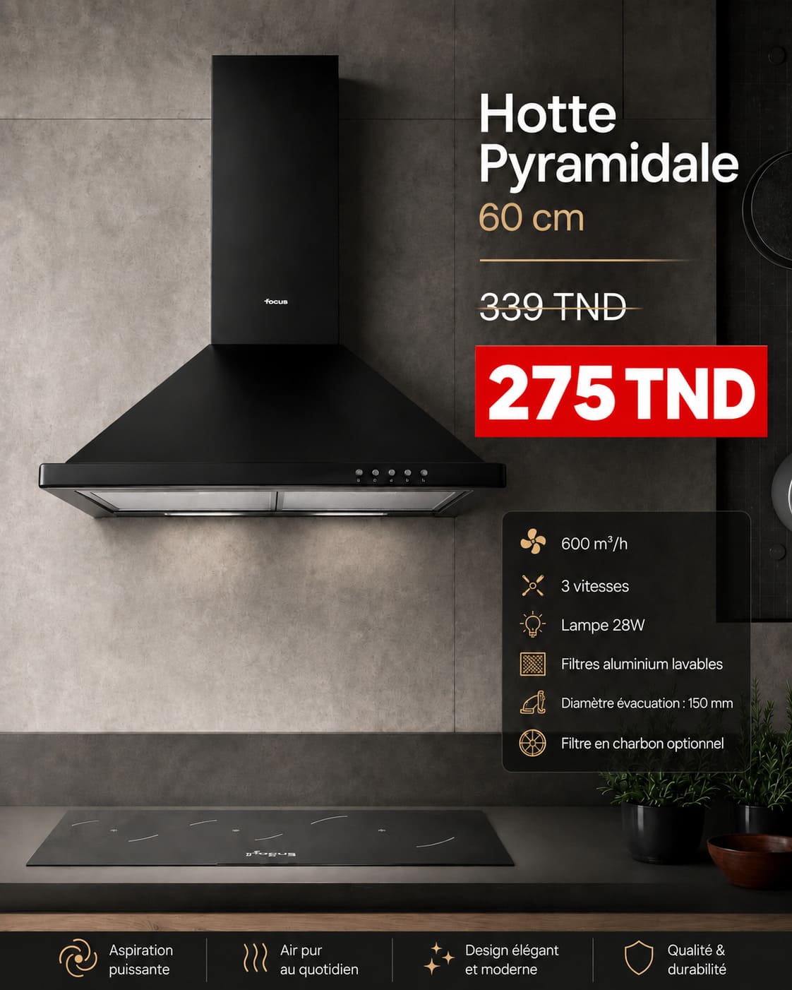 Hotte Focus BricoKitchen